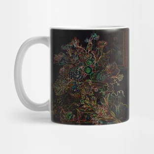 Black Panther Art - Flower Bouquet with Glowing Edges 19 Mug